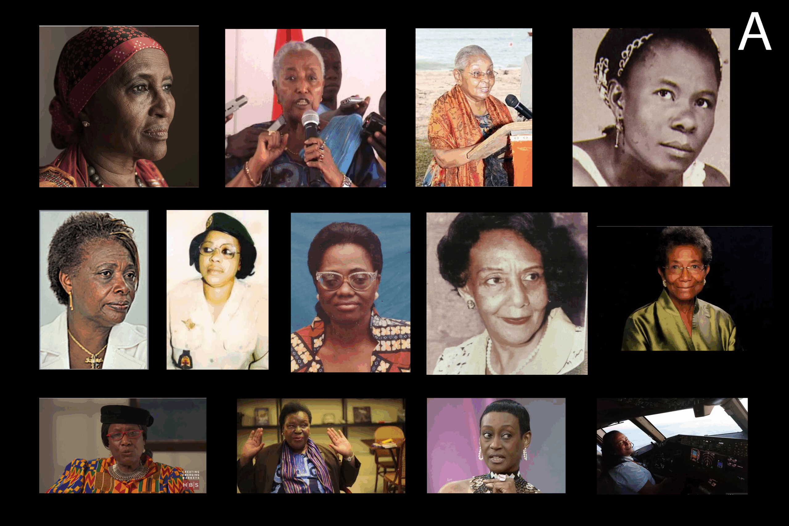 Portraits de femmes influentes ayant marqué l’histoire des droits des femmes en Afrique et dans le monde.