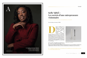 Portrait de Kelly Njiké, fondatrice de Melayci, marque de cosmétiques inclusive dédiée à la beauté noire et métissée.