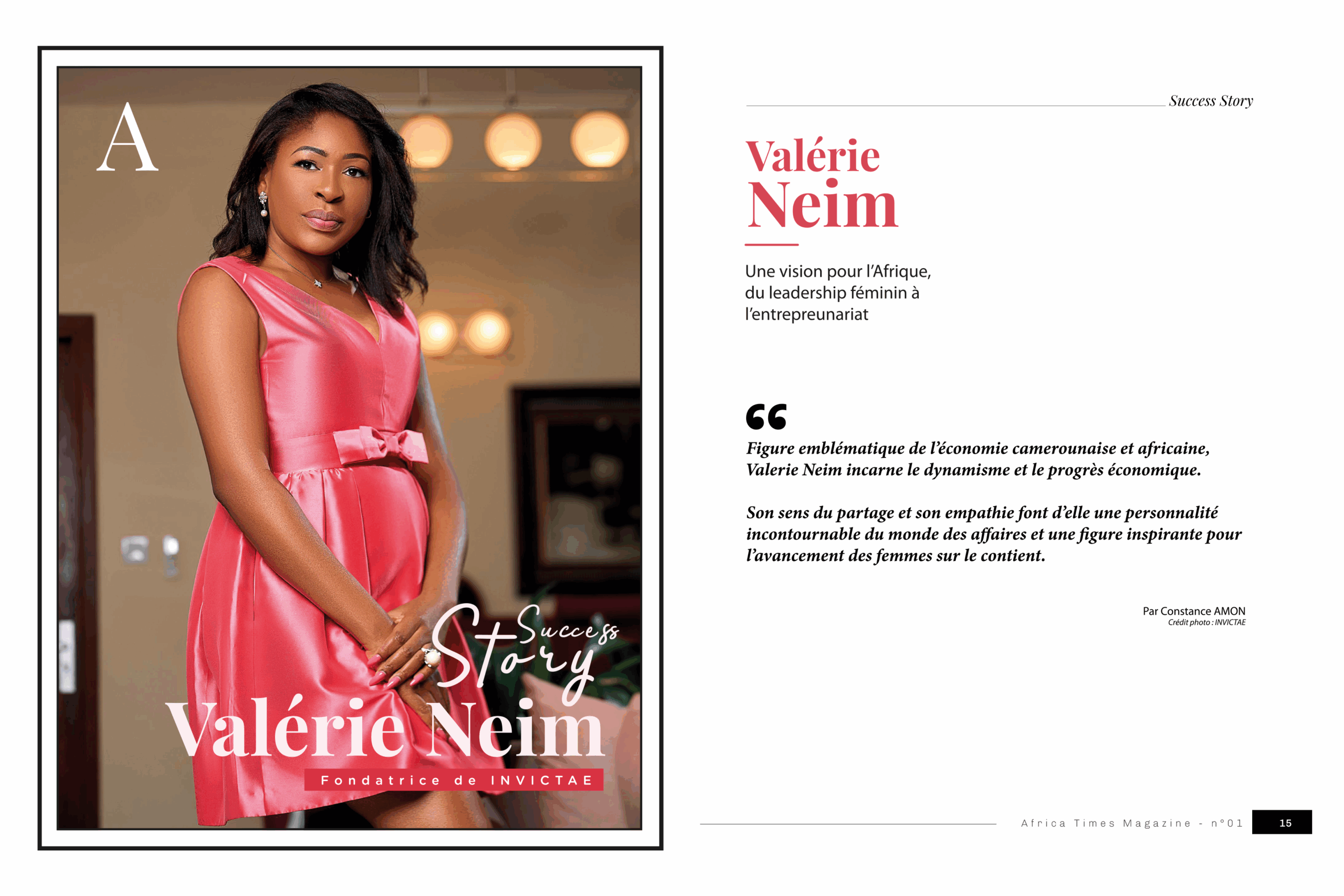 Portrait de Valérie Neim, entrepreneure camerounaise et fondatrice de INVICTAE